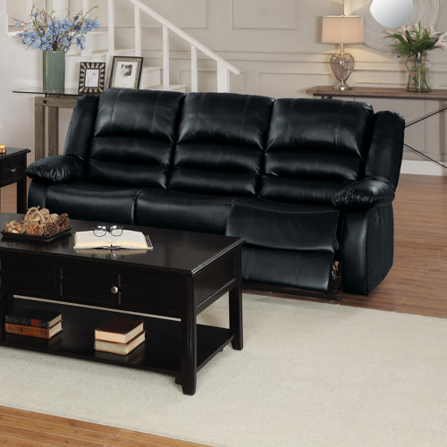 Red Barrel Studio® Jianyu 82'' Vegan Leather Reclining Sofa & Reviews Wayfair